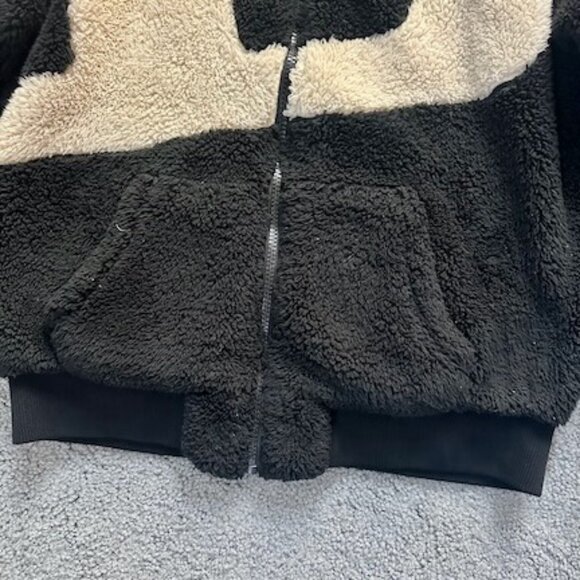 Diesel S-Aldy Sweatshirt Faux Fur Fleece Jacket - White, cream and black -Size M - Picture 7 of 14